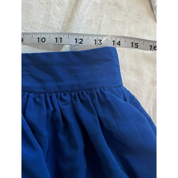 Vintage Necessary Objects Sz M Mini Skirt Blue Floral Eyelet Retro Feminine Boho - Picture 7 of 8